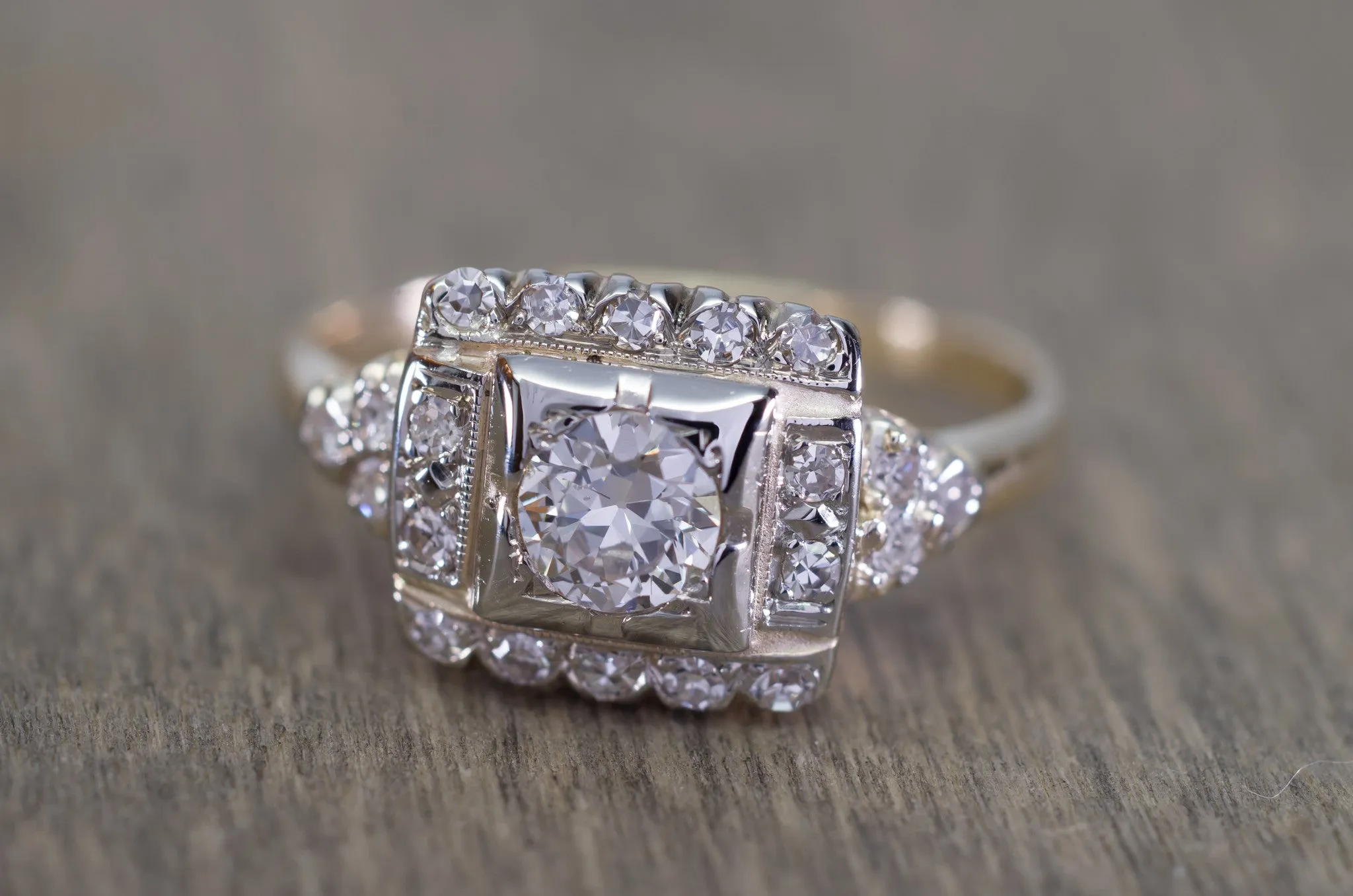 VINTAGE OLD EUROPEAN AND SINGLE CUT DIAMOND RING
