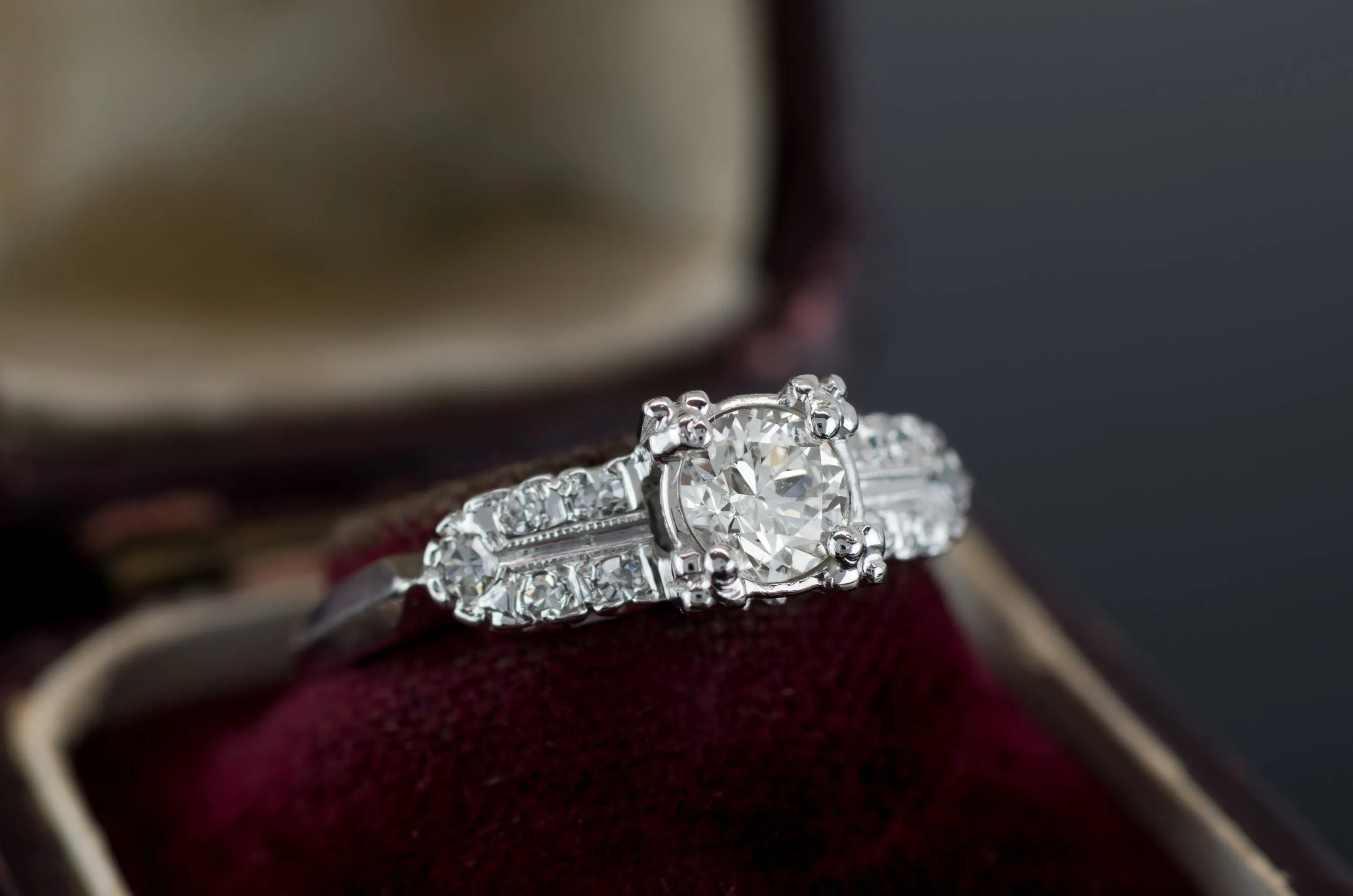 VINTAGE OLD EUROPEAN CUT DIAMOND RING