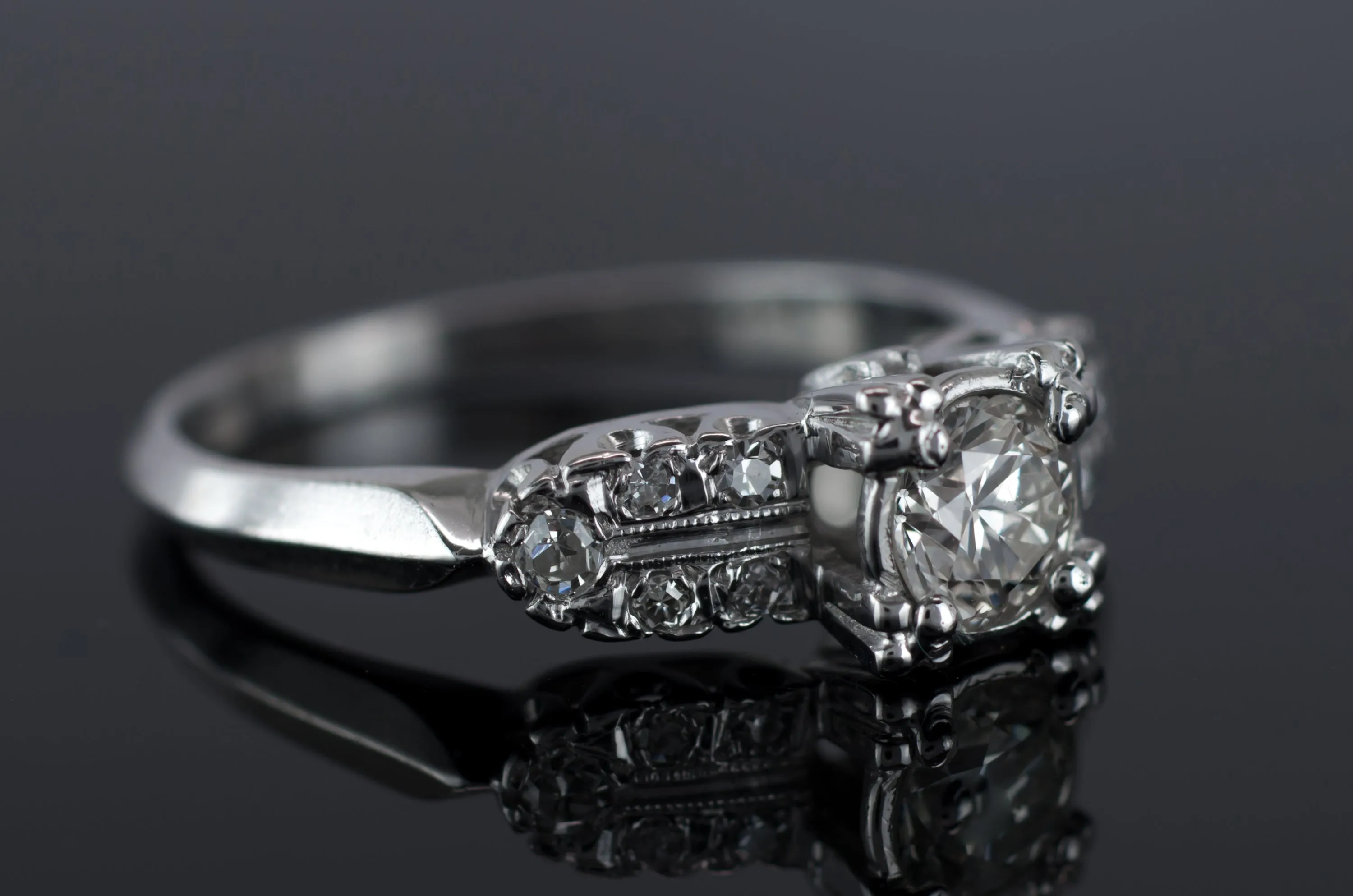 VINTAGE OLD EUROPEAN CUT DIAMOND RING