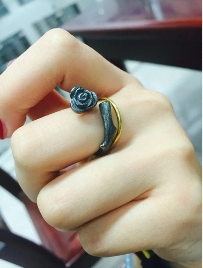 Vintage Style Thorn Rose Rings