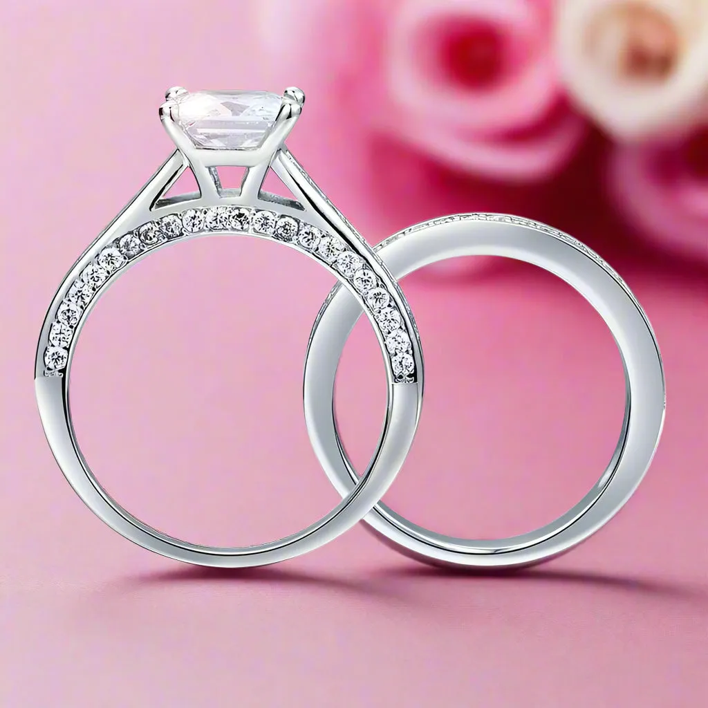 VIP Custom Ring- 1.5 Carat Princess Cut Wedding Ring Set