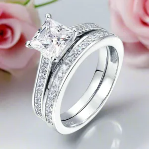VIP Custom Ring- 1.5 Carat Princess Cut Wedding Ring Set