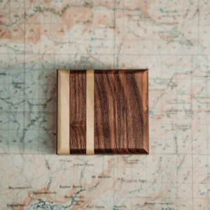 Walnut and Poplar Wooden Ring Box