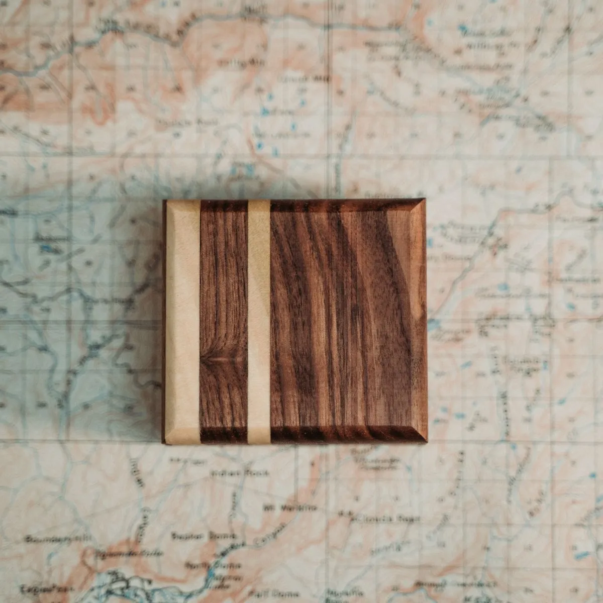 Walnut and Poplar Wooden Ring Box