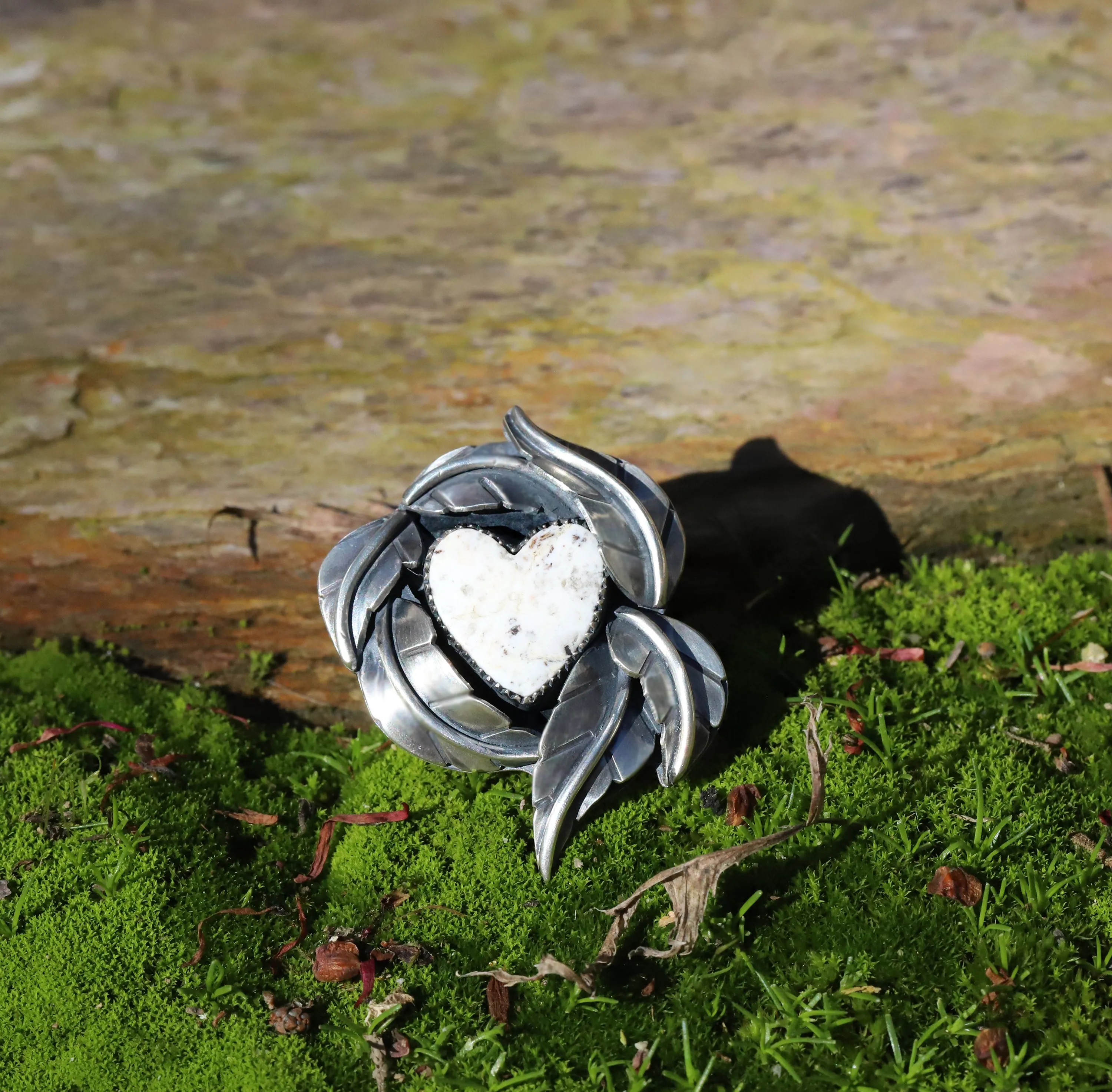 Wear Your Heart  White Buffalo Flora Ring