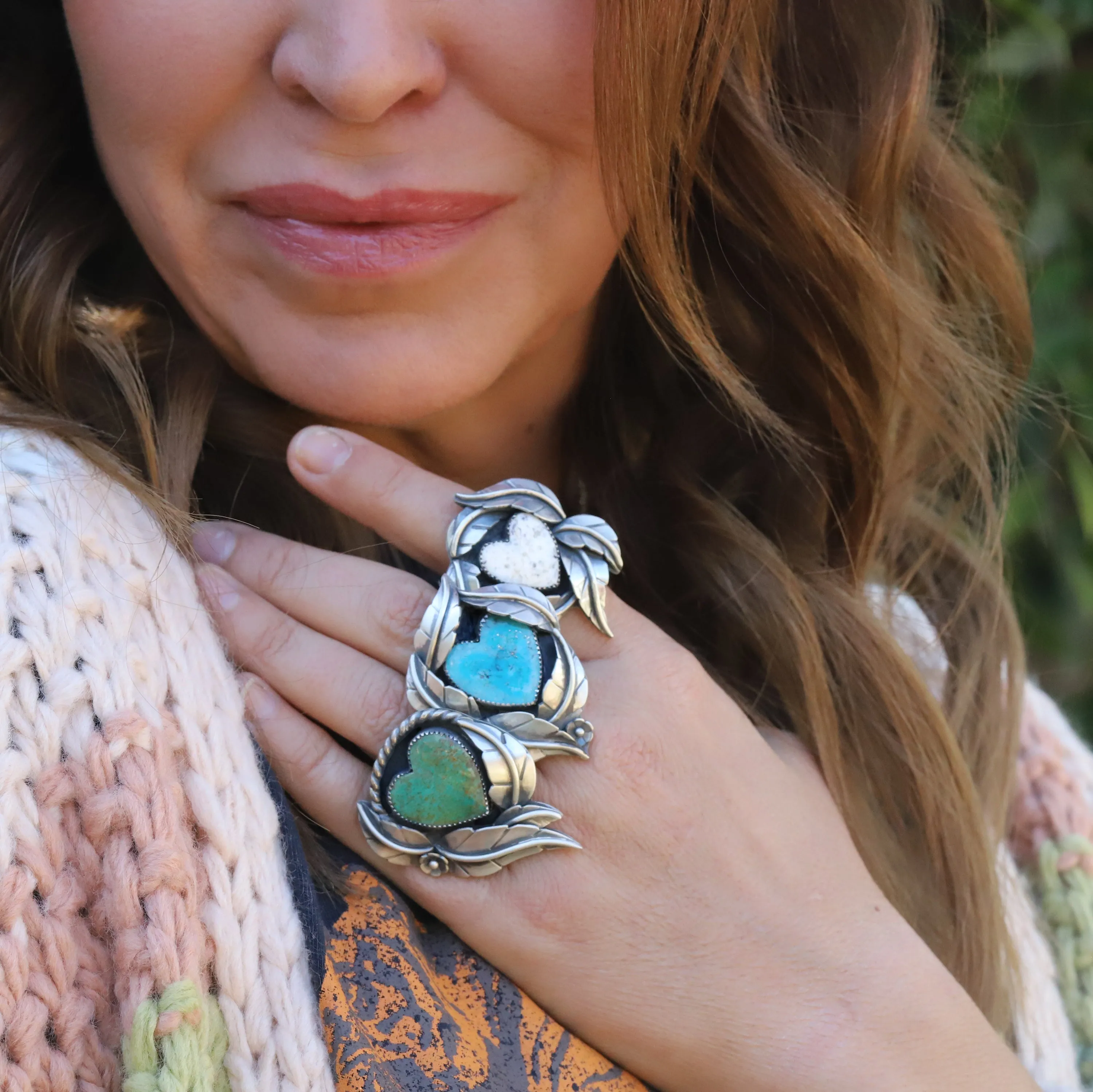 Wear Your Heart  White Buffalo Flora Ring