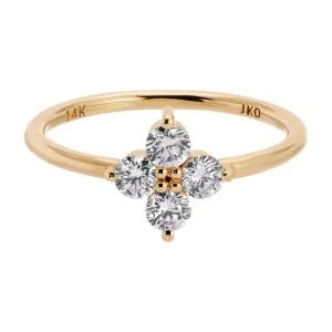 White Diamond Sundrop Ring
