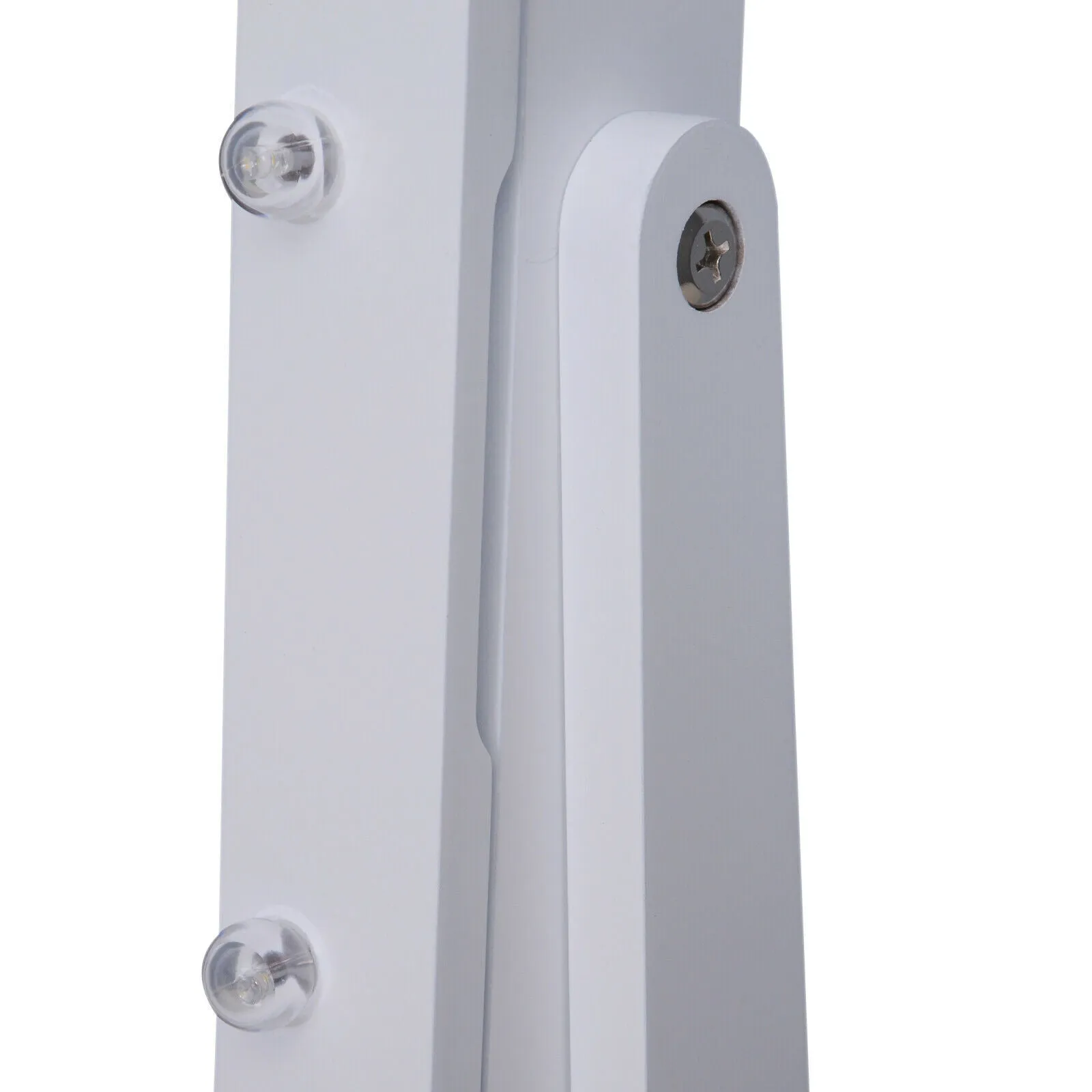 White LED Full Length Free Standing Mirror | 16 Large Marquee Lights | Jewellery Storage | 1.46m High