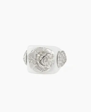 White On Silver Rosetón