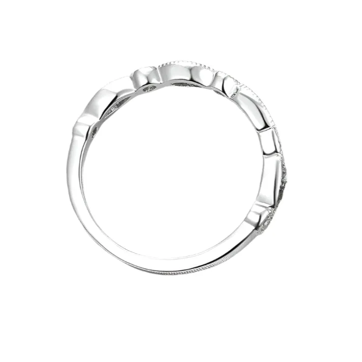 White Round Cut Created Diamond Ring - Black Diamonds New York