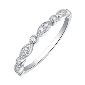 White Round Cut Created Diamond Ring - Black Diamonds New York