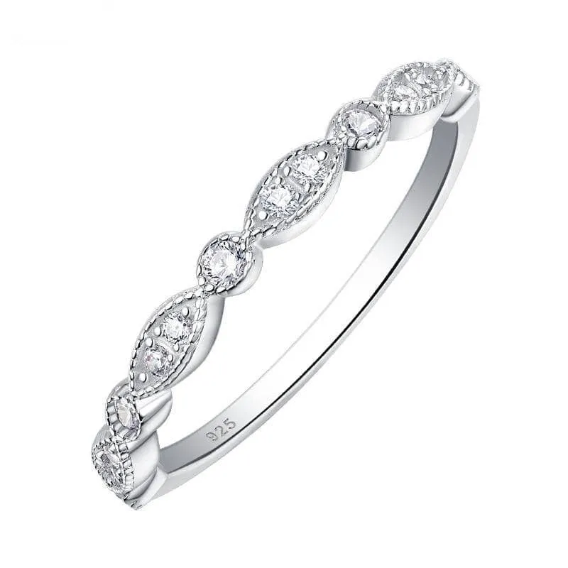 White Round Cut Created Diamond Ring - Black Diamonds New York