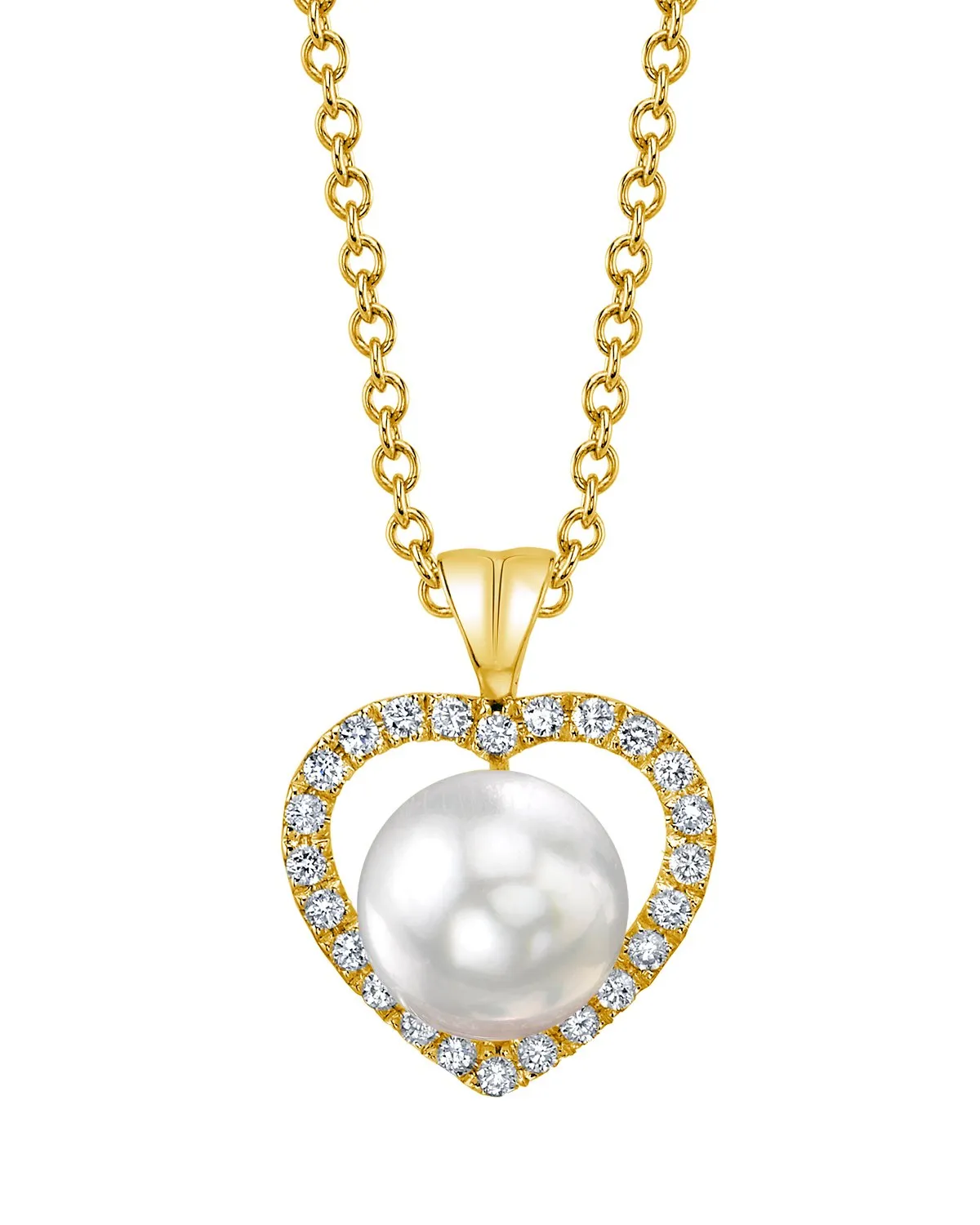 White South Sea Pearl & Diamond Cherish Pendant