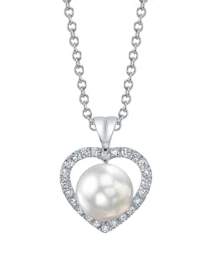 White South Sea Pearl & Diamond Cherish Pendant