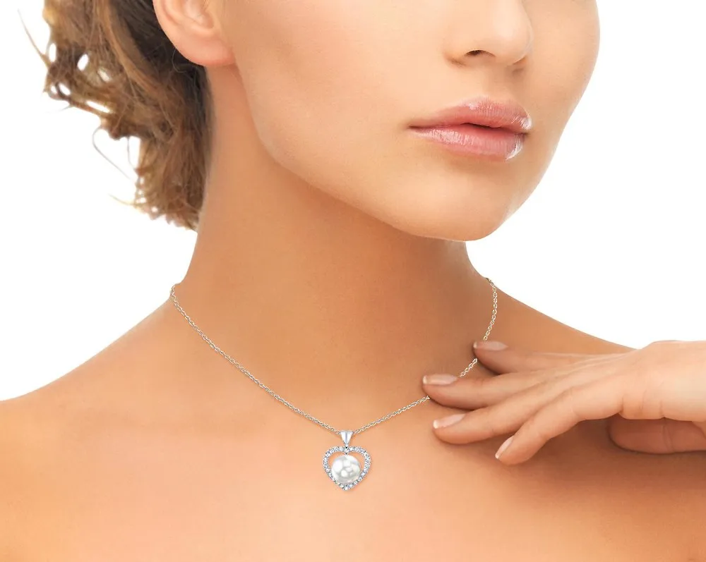 White South Sea Pearl & Diamond Cherish Pendant