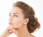 White South Sea Pearl & Diamond Selene Stud Earrings