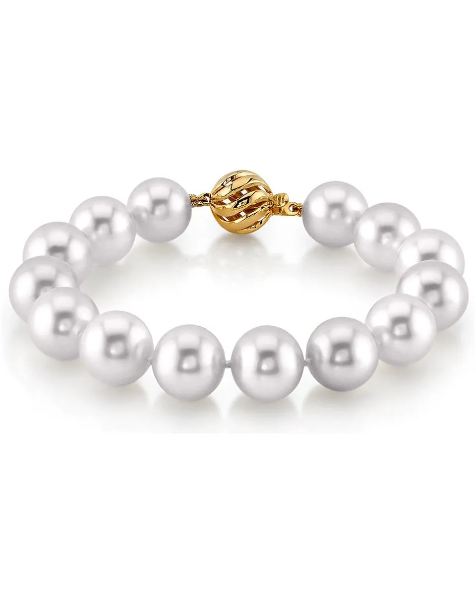 White South Sea Pearl Bracelet, 11.0-12.0mm - AAA/AAAA Quality