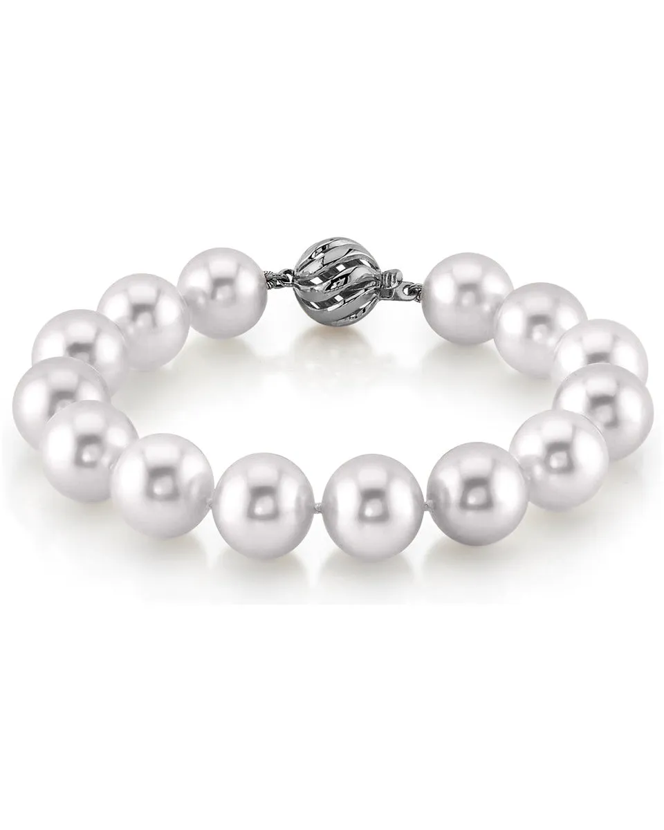 White South Sea Pearl Bracelet, 11.0-12.0mm - AAA/AAAA Quality