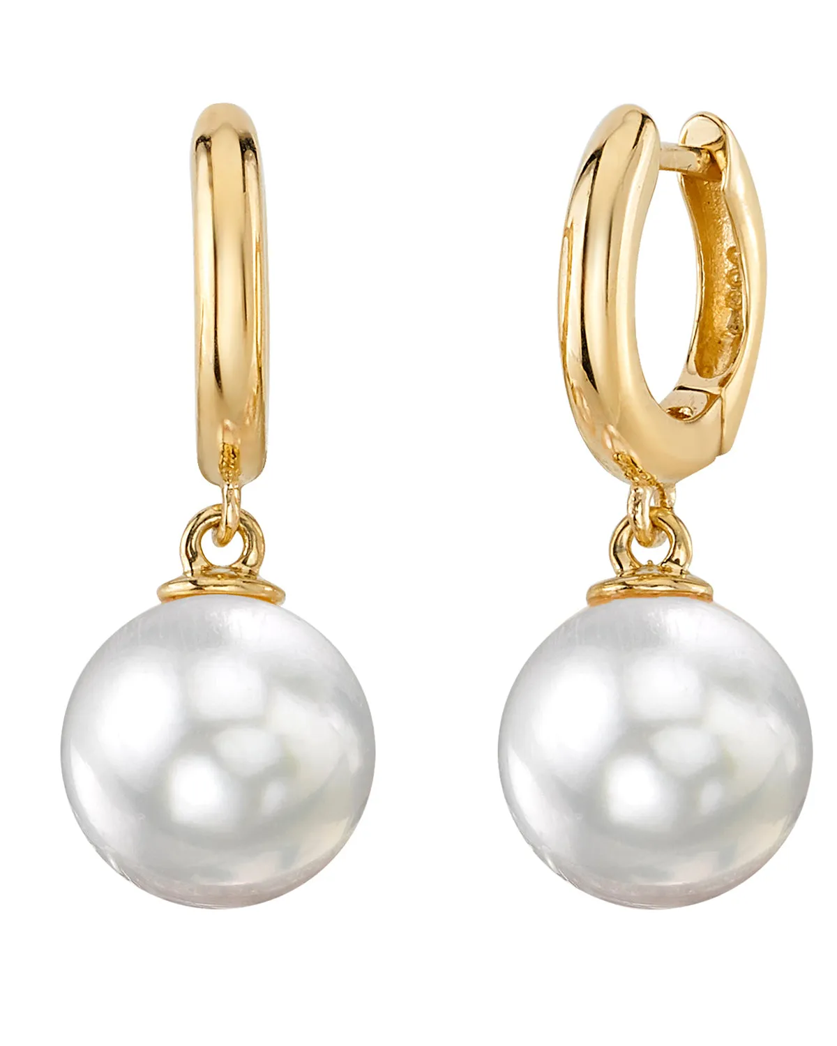 White South Sea Pearl Poise Hoop Earrings