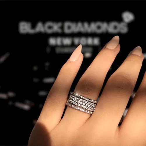 Wide Pave Women's Wedding Band In White Gold