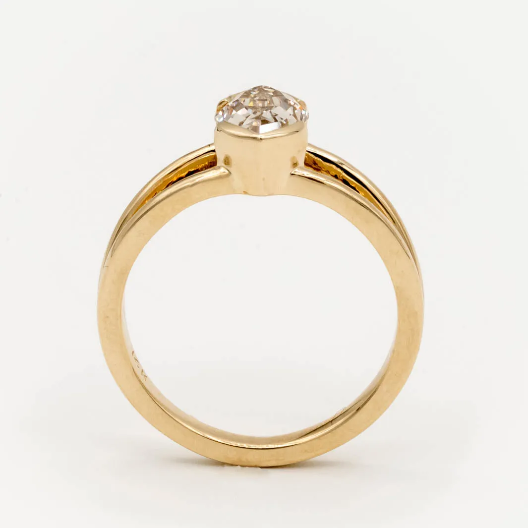 Willow Engagement Ring | 1.5ct Champagne Marquise Diamond| 14k Yellow Gold
