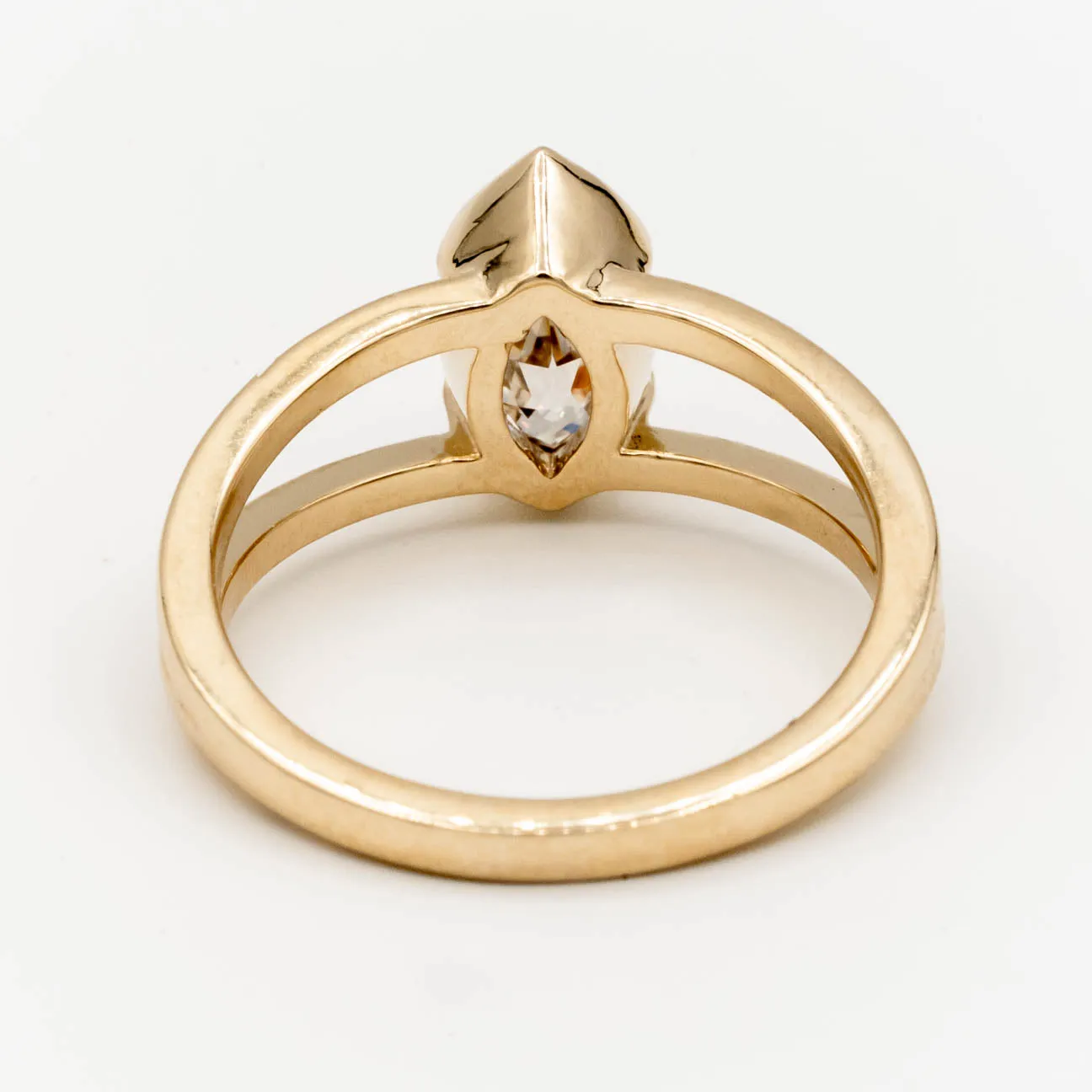 Willow Engagement Ring | 1.5ct Champagne Marquise Diamond| 14k Yellow Gold