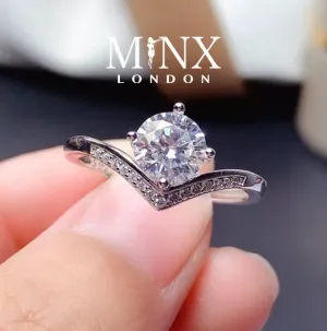 Wishbone Ring | Wishbone Rings | Wishbone Engagement Ring | V Shape Engagement Ring | Womens Diamond Ring | Wishbone Diamond Ring