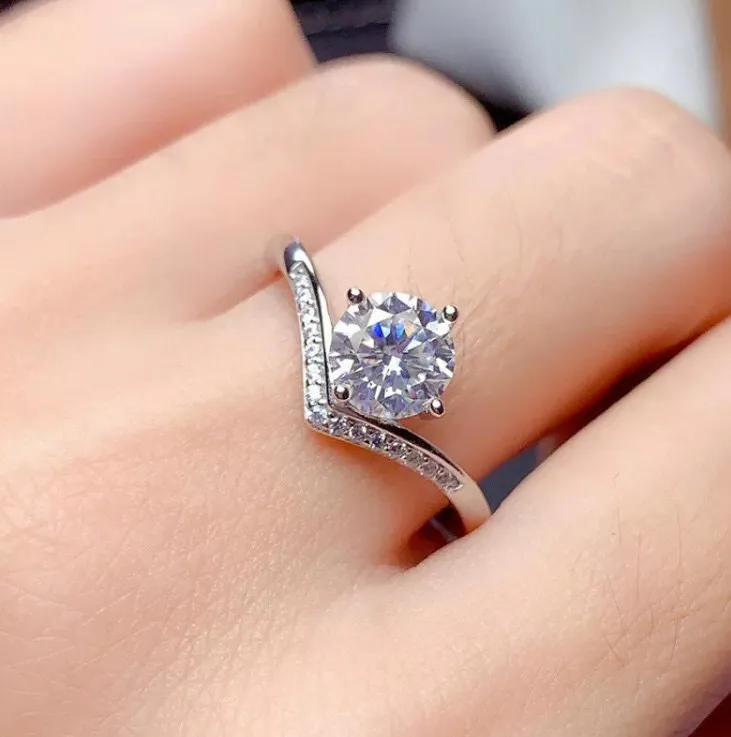 Wishbone Ring | Wishbone Rings | Wishbone Engagement Ring | V Shape Engagement Ring | Womens Diamond Ring | Wishbone Diamond Ring