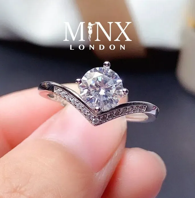 Wishbone Ring | Wishbone Rings | Wishbone Engagement Ring | V Shape Engagement Ring | Womens Diamond Ring | Wishbone Diamond Ring