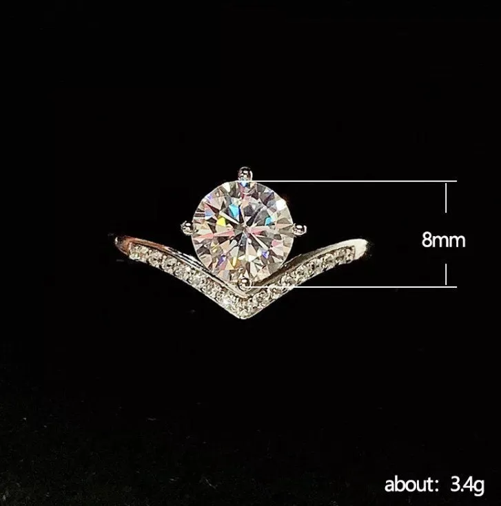 Wishbone Ring | Wishbone Rings | Wishbone Engagement Ring | V Shape Engagement Ring | Womens Diamond Ring | Wishbone Diamond Ring