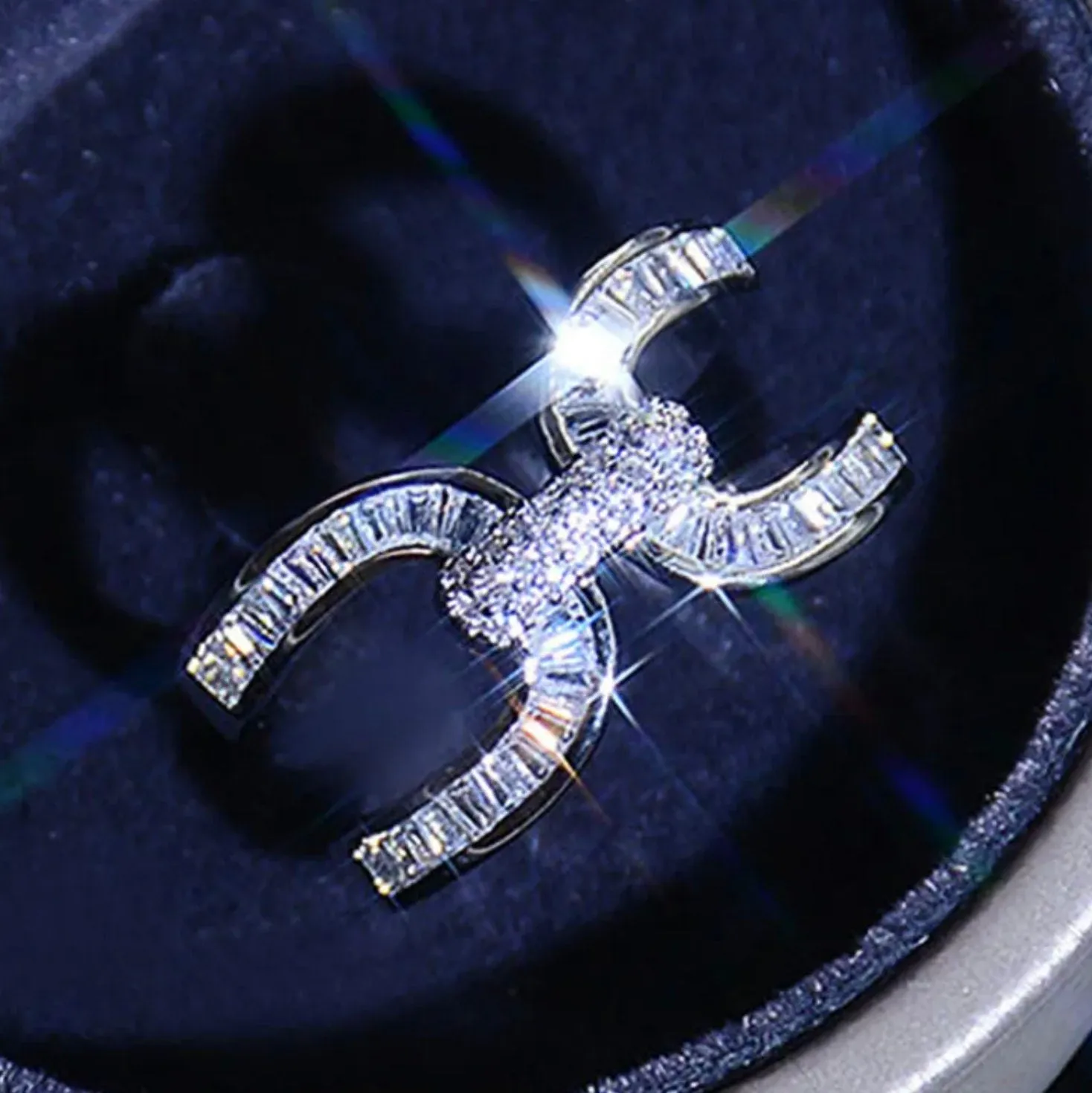 Womens Ring | Baguette Ring | Womens Diamond Ring | Diamond Eternity Ring | Wedding Band | Friendship Ring | Diamond Horseshoe Ring