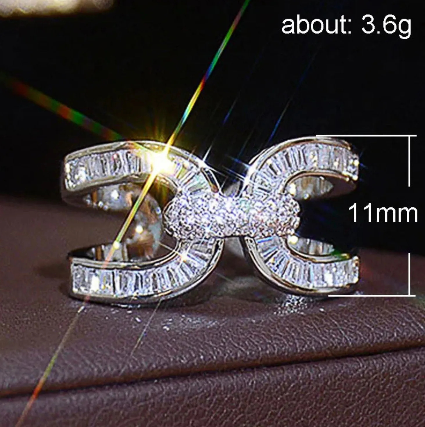 Womens Ring | Baguette Ring | Womens Diamond Ring | Diamond Eternity Ring | Wedding Band | Friendship Ring | Diamond Horseshoe Ring