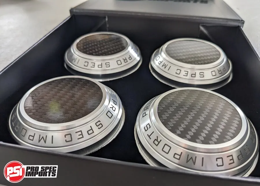 Work Meister S1 3P & 2P Centre Caps - Supra Mk4 A80 60.1mm Hubring Locating Toyota - Carbon Fibre Centre, Billet CNC Aluminium 6061-T6