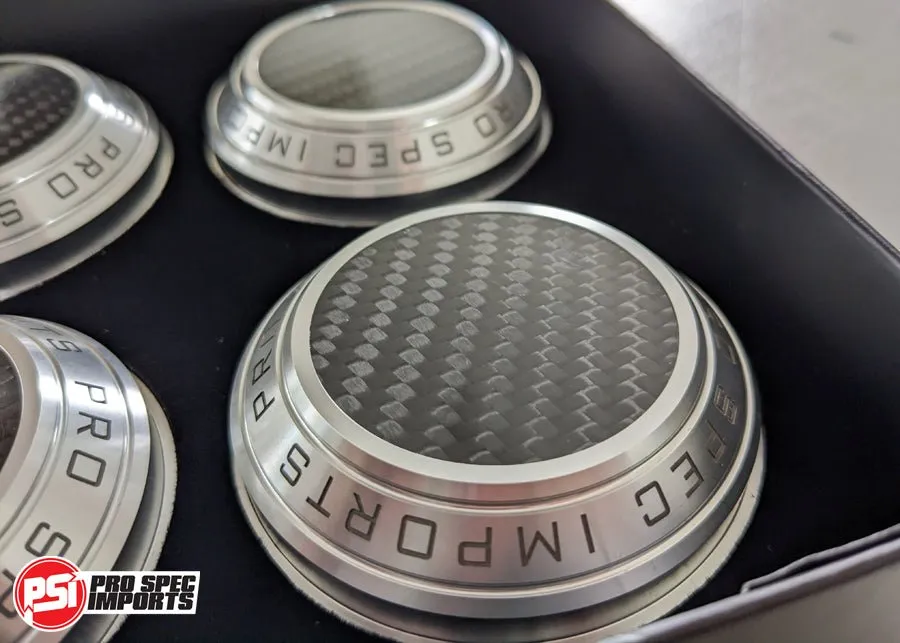 Work Meister S1 3P & 2P Centre Caps - Supra Mk4 A80 60.1mm Hubring Locating Toyota - Carbon Fibre Centre, Billet CNC Aluminium 6061-T6