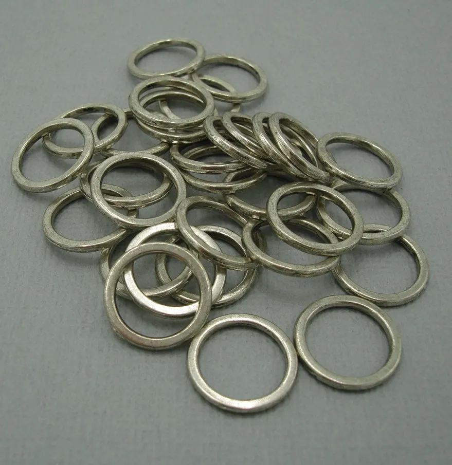 Zinc Alloy Rings 15mm, Zinc Alloy Circle Links , linking Ring Connector.
